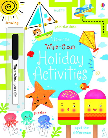 Рисование, раскраски: Wipe-clean Holiday Activities [Usborne]