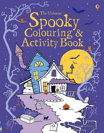 Книги для детей: Spooky colouring and activity book