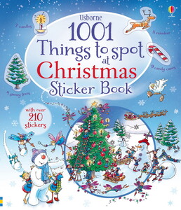 Альбомы с наклейками: 1001 things to spot at Christmas sticker book [Usborne]