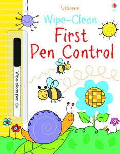 Книги для дітей: Wipe-clean First Pen Control [Usborne]