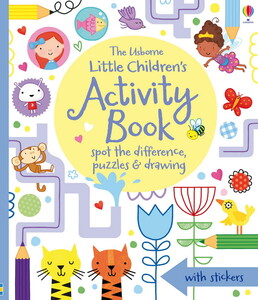 Книги с логическими заданиями: Little Children's Activity Book spot the difference, puzzles and drawing [Usborne]