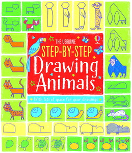 Книги про животных: Step-by-Step Drawing Animals [Usborne]