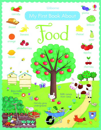 Книги для дітей: My First Book about Food - твёрдая обложка