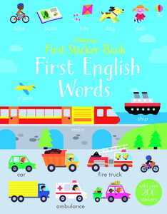 Альбомы с наклейками: First Sticker Book First English Words