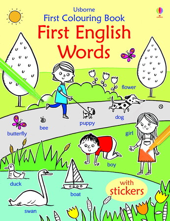 Рисование, раскраски: First Colouring Book First English Words