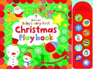 Книги для дітей: Baby's Very First Touchy-Feely Christmas Play book [Usborne]