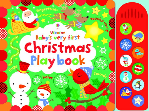 Для младшего школьного возраста: Baby's Very First Touchy-Feely Christmas Play book [Usborne]