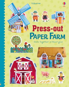 Творчість і дозвілля: Press-out Paper Farm [Usborne]