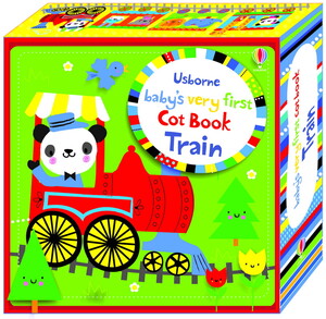 Тканевые книги: Baby's very first cot book: Train [Usborne]