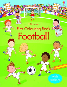 Изучение цветов и форм: First Colouring Book Football
