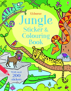 Альбомы с наклейками: Jungle Sticker and Colouring Book