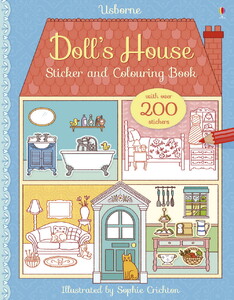 Альбомы с наклейками: Doll's House Sticker and Colouring Book [Usborne]