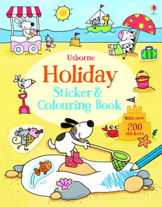 Рисование, раскраски: Holiday Sticker and Colouring Book [Usborne]