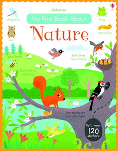 Книги про животных: My First book About Nature - Твёрдая обложка [Usborne]