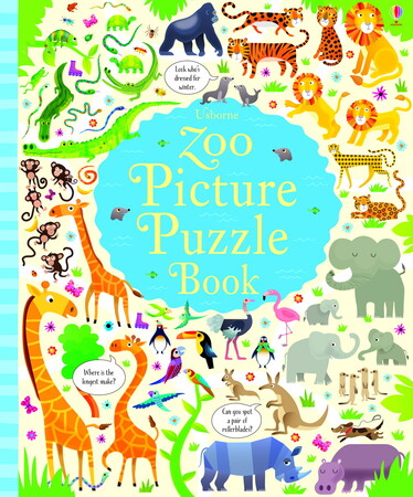Книги с логическими заданиями: Zoo Picture Puzzle Book [Usborne]