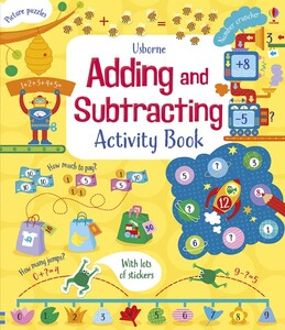 Книги с логическими заданиями: Adding and Subtracting Activity Book [Usborne]