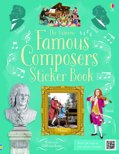 Альбомы с наклейками: Famous Composers Sticker Book [Usborne]