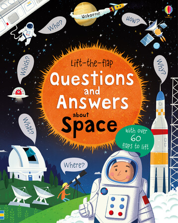 Для младшего школьного возраста: Lift-the-flap Questions and Answers about Space [Usborne]