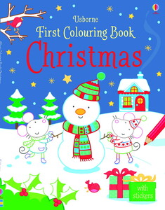 Изучение цветов и форм: First Colouring Book Christmas