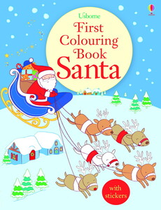 Развивающие книги: First Colouring Book Santa