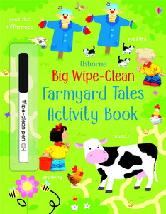 Книги для дітей: Big wipe-clean farmyard tales activity book