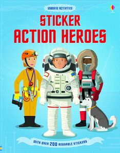 Книги для детей: Sticker Action Heroes [Usborne]