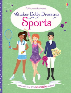 Книги для детей: Sticker Dolly Dressing Sports [Usborne]