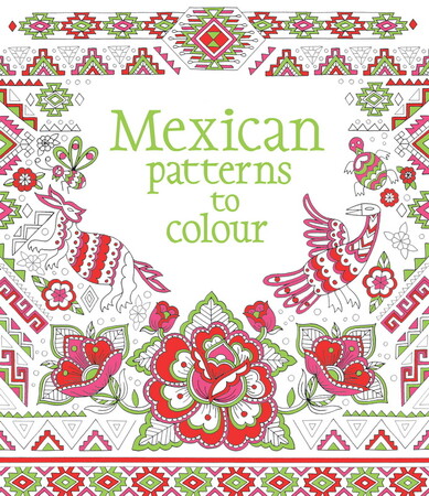Для середнього шкільного віку: Mexican Patterns to Colour