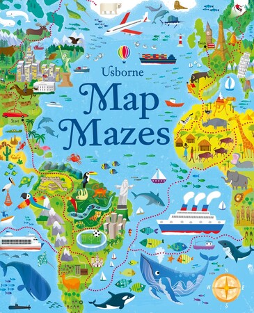 Книги с логическими заданиями: Map mazes [Usborne]