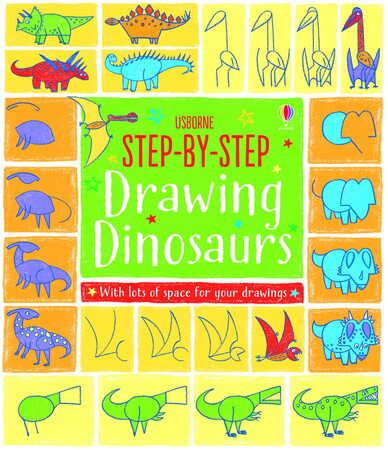 Книги про динозавров: Step-by-Step Drawing Dinosaurs [Usborne]
