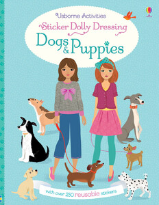 Альбомы с наклейками: Dogs and puppies - Sticker dolly dressing [Usborne]