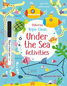 Книги про животных: Wipe-clean under the sea activities [Usborne]