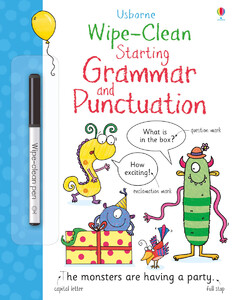 Розвивальні книги: Wipe-clean starting grammar and punctuation