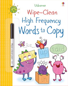 Обучение чтению, азбуке: Wipe-clean high-frequency words to copy [Usborne]
