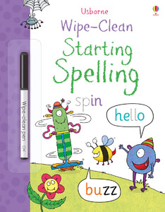 Книги з логічними завданнями: Wipe-clean starting spelling [Usborne]