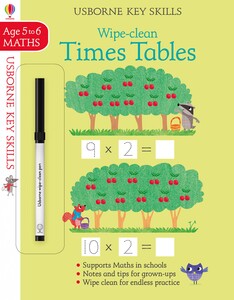 Книги для детей: Wipe-clean times tables 5-6 [Usborne]