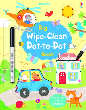 Книги для дітей: Big Wipe Clean Dot-to-Dot Book