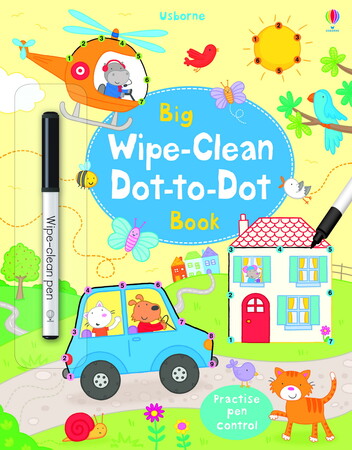 Книги для детей: Big Wipe Clean Dot-to-Dot Book
