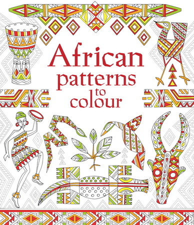 Для младшего школьного возраста: African patterns to colour