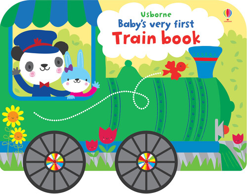 С подвижными элементами: Babys very first train book [Usborne]