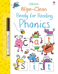 Книги для дітей: Wipe-clean ready for reading phonics [Usborne]