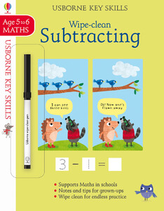 Обучение счёту и математике: Wipe-clean subtracting 5-6