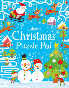 Книги з логічними завданнями: Christmas puzzles pad [Usborne]