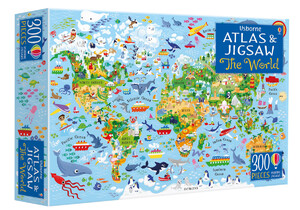 Подорожі. Атласи і мапи: Карта мира. Книга-атлас и пазл в комплекте (9781474937610) [Usborne]