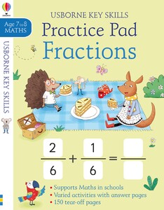 Книги с логическими заданиями: Fractions practice pad 7-8 [Usborne]