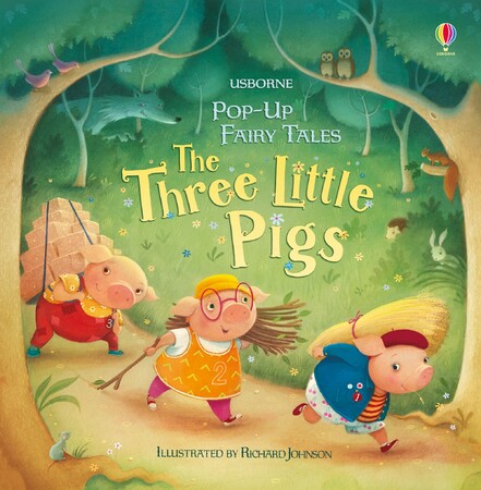 Художні книги: Pop-up three little pigs [Usborne]