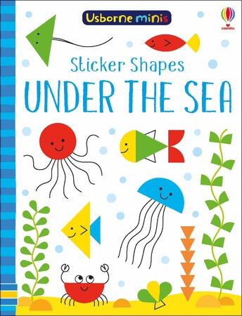 Альбомы с наклейками: Sticker shapes under the sea [Usborne]