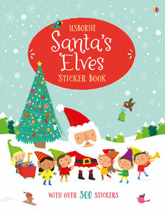 Новорічні книги: Santas elves sticker book [Usborne]