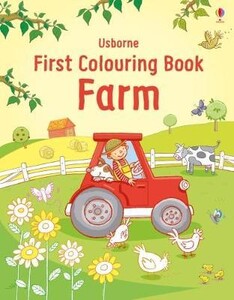 Книги про животных: Farm - First colouring book [Usborne]