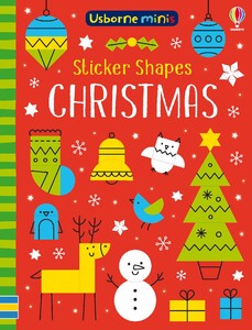 Новорічні книги: Sticker shapes Christmas [Usborne]